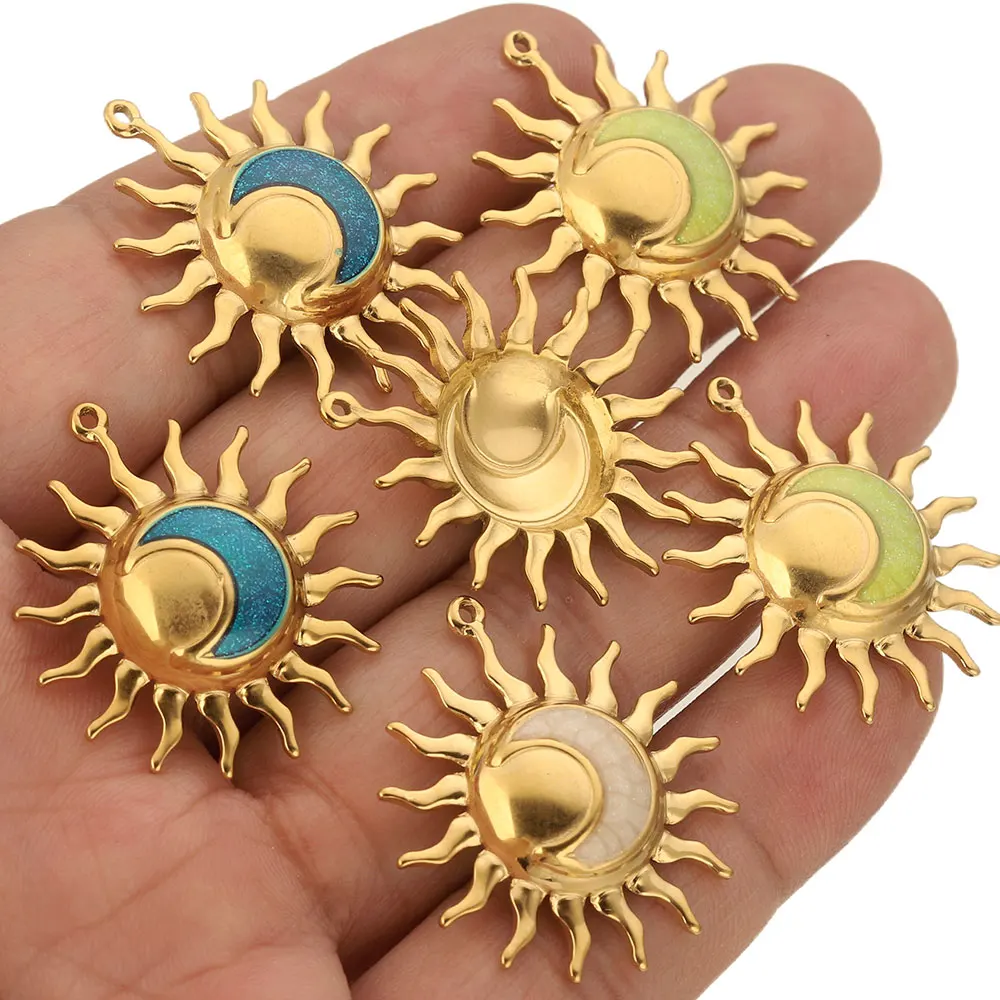 4pcs/lot Stainless Steel Smiling Sun Sunlight Charms for Jewelry Connectors Earrings Making Supplies for Diy Jewelry Materials
4pcs/lot Stainless Steel Smiling Sun Sunlight Charms for Jewelry Connectors Earrings Making Supplies for Diy Jewelry Materials
