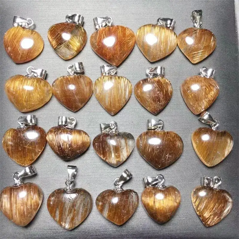 S925 Natural Copper Rutilated Quartz Heart Pendant Necklace Bracelet Fashion Charm Simple Jewelry Healing Holiday Gift
S925 Natural Copper Rutilated Quartz Heart Pendant Necklace Bracelet Fashion Charm Simple Jewelry Healing Holiday Gift