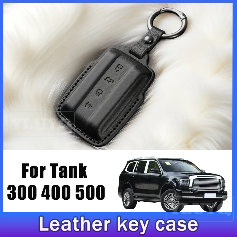 For Tank 300 400 500 700 Car Key Case, Genuine Leather, Goat Skin, Key Protective Cover with Chain, Car Interior Accessories
For Tank 300 400 500 700 Car Key Case, Genuine Leather, Goat Skin, Key Protective Cover with Chain, Car Interior Accessories