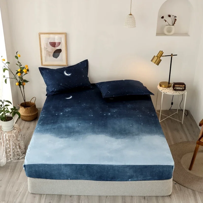 1 Piece of Blue night sky Stars Moon Pattern Frosted Bedsheet, Bedroom Printed Bedspread, Bedding (Excluding Pillowcases)
1 Piece of Blue night sky Stars Moon Pattern Frosted Bedsheet, Bedroom Printed Bedspread, Bedding (Excluding Pillowcases)