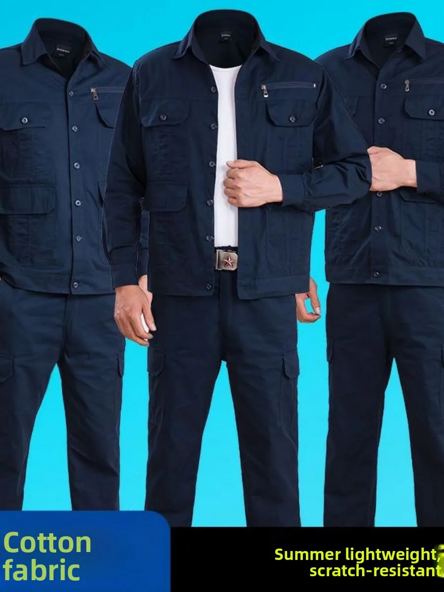 Men's Pure Cotton Thin Work orm Set Summer Breathable Anti-Flame Welding Protective Clothing Workwear
Men's Pure Cotton Thin Work orm Set Summer Breathable Anti-Flame Welding Protective Clothing Workwear