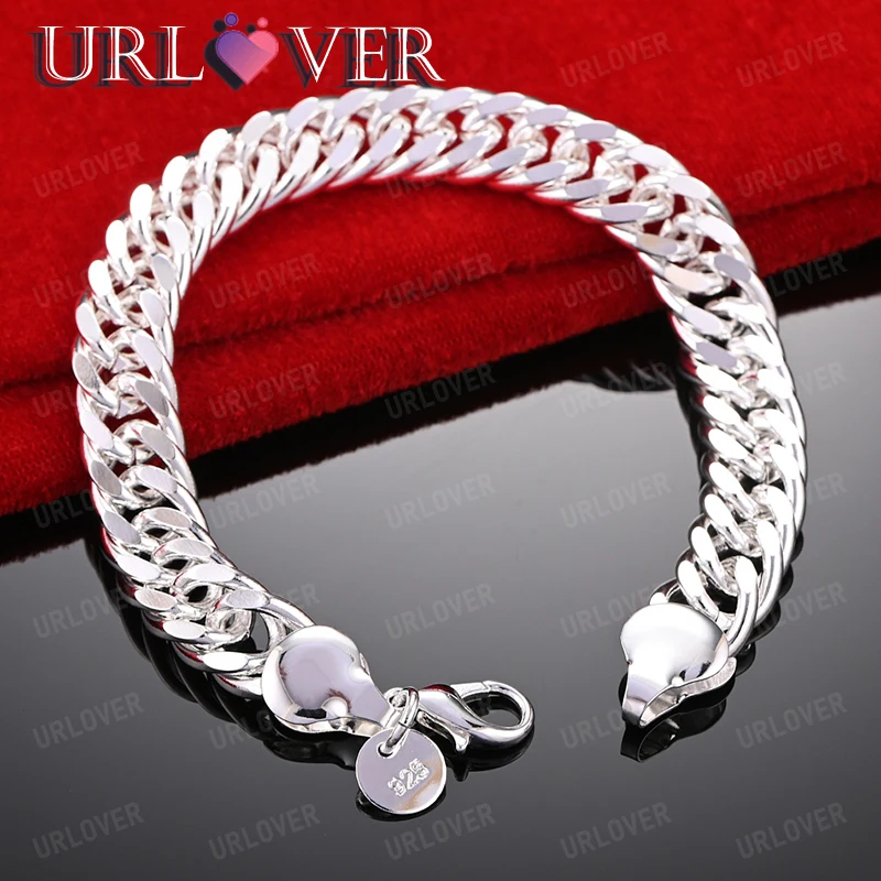 10mm Cuban Chain Minimalist Style 925 Sterling Silver Bracelets Woman's Wedding Accessories Fashion Party Jewelry Holiday Gifts
10mm Cuban Chain Minimalist Style 925 Sterling Silver Bracelets Woman's Wedding Accessories Fashion Party Jewelry Holiday Gifts