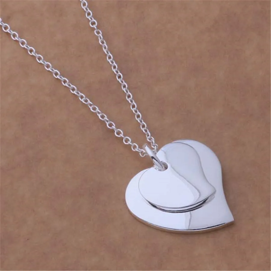 New High Quality 925 Sterling Silver Pendant Necklace Fashion Charm Women Twin Hearts Necklace
New High Quality 925 Sterling Silver Pendant Necklace Fashion Charm Women Twin Hearts Necklace