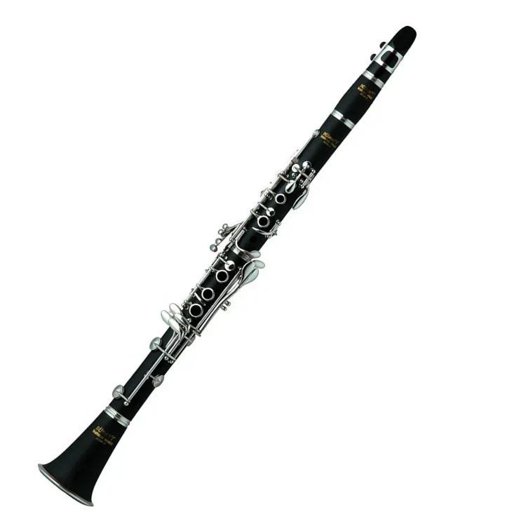 Intermediate grade Clarinet 17 key Tone Bb Ebonite body Wood texture Nickel plated
Intermediate grade Clarinet 17 key Tone Bb Ebonite body Wood texture Nickel plated