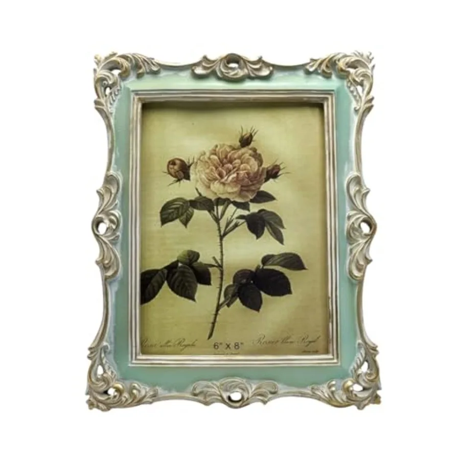 6x8 Vintage Picture Frame Antique Ornate Green Photo Frame, for Table Top and Wall Display, Decorative Floral Design Retro Home
6x8 Vintage Picture Frame Antique Ornate Green Photo Frame, for Table Top and Wall Display, Decorative Floral Design Retro Home