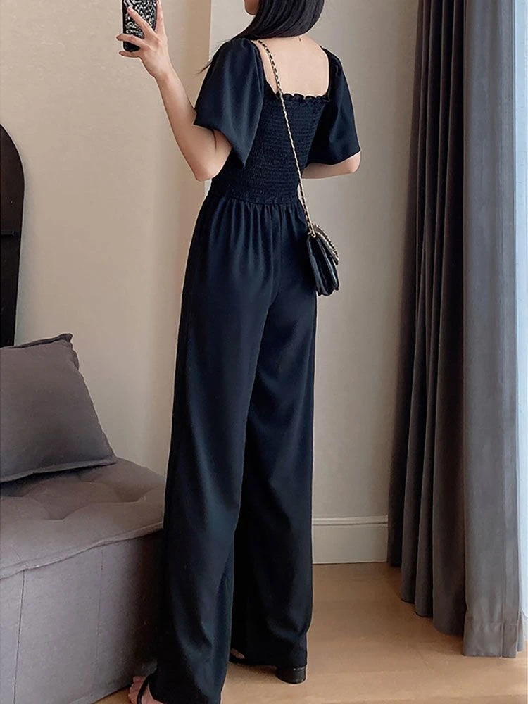 Black Off Shoulder Jumpsuit Women Summer 2026 New High Waist Slimming Elegant Wide Leg Long Pants
Black Off Shoulder Jumpsuit Women Summer 2026 New High Waist Slimming Elegant Wide Leg Long Pants