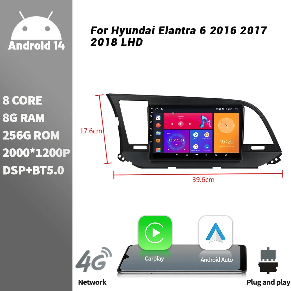 Car Radio Multimedia Navigation Player Android Wireless CarPlay Touch Screen 2DIN For Hyundai Elantra 6 2016 2017 2018 LHD
Car Radio Multimedia Navigation Player Android Wireless CarPlay Touch Screen 2DIN For Hyundai Elantra 6 2016 2017 2018 LHD
