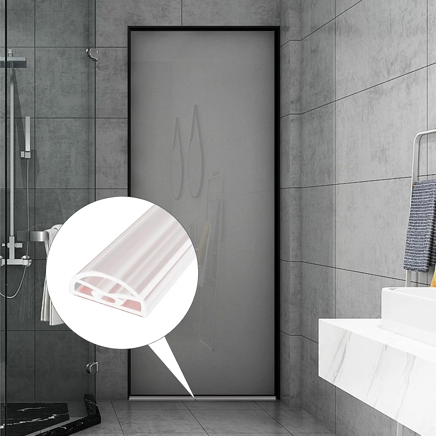 1PC 2m/78.74inch Shower Threshold Water Dam Barrier,Collapsible Self-Adhesive Silicone Shower Water Guard for Bathroom Bathtub
1PC 2m/78.74inch Shower Threshold Water Dam Barrier,Collapsible Self-Adhesive Silicone Shower Water Guard for Bathroom Bathtub