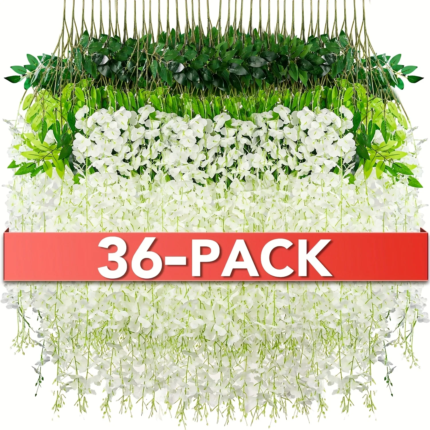 36 Pack Artificial Wisteria Garland Hanging Flowers - Fake Wisteria Vines for Wedding Arch, Party Home Greenery Wall Decor
36 Pack Artificial Wisteria Garland Hanging Flowers - Fake Wisteria Vines for Wedding Arch, Party Home Greenery Wall Decor