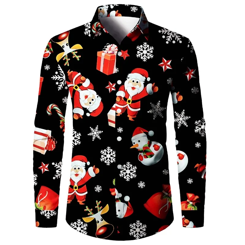 New Christmas Theme Santa Claus Tree Shirt For Men Casual Vintage Tops 3d Printed Flower Long Sleeve Clothing Holidaysmen cloth
New Christmas Theme Santa Claus Tree Shirt For Men Casual Vintage Tops 3d Printed Flower Long Sleeve Clothing Holidaysmen cloth