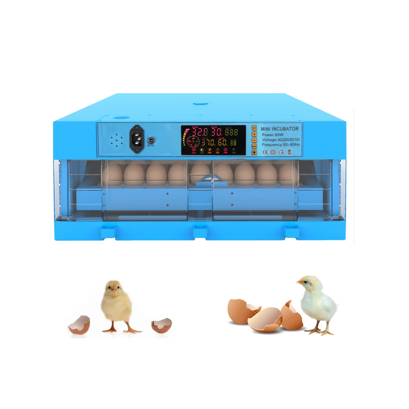 64 Eggs Incubators Farm Equipment Automatic Egg Incubator Egg Incubators for Poultry
64 Eggs Incubators Farm Equipment Automatic Egg Incubator Egg Incubators for Poultry