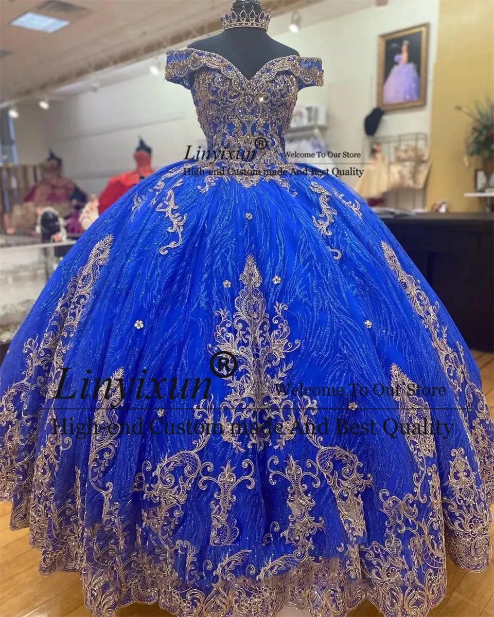 Shiny Royal Blue Prom Dress Ball Gown Vestidos De 15 años Sweet 16 Year Quinceanera Dresses Birthday Party Occasion VX Anos
Shiny Royal Blue Prom Dress Ball Gown Vestidos De 15 años Sweet 16 Year Quinceanera Dresses Birthday Party Occasion VX Anos