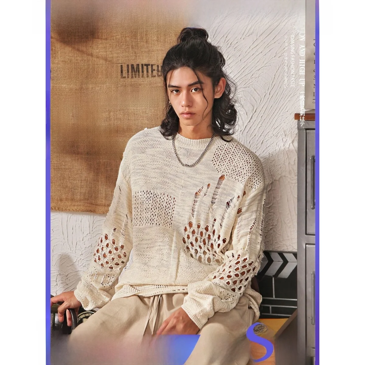 Retro Japanese Sle Men's Knitted Sweater Autumn Winter Hollow out Lazy Wealthy Sle Woolen Casual Long Sve round Ne
Retro Japanese Sle Men's Knitted Sweater Autumn Winter Hollow out Lazy Wealthy Sle Woolen Casual Long Sve round Ne