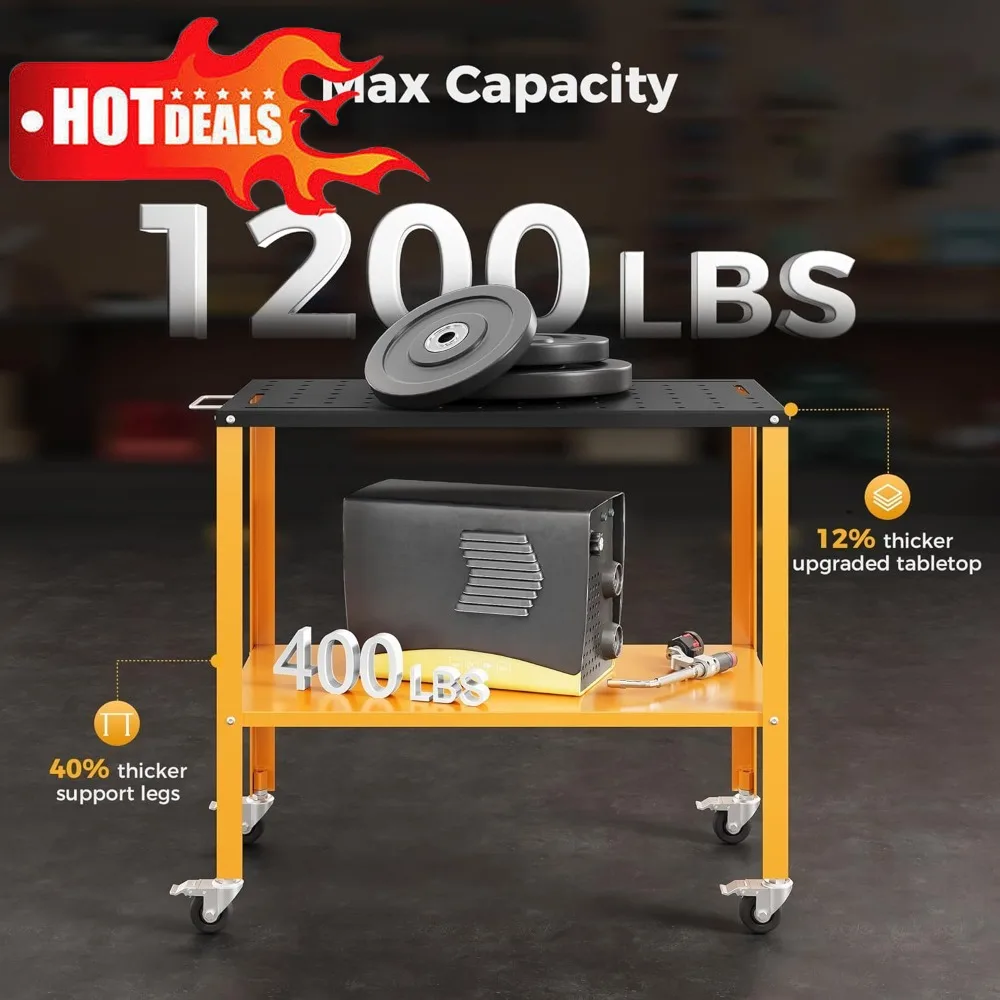 Бестселлер, сварочный стол 1200 фунтов, 36x18, верстак, черный оксид, верхние замки, ролики для хранения инструментов, гаражная мастерская
Бестселлер, сварочный стол 1200 фунтов, 36x18, верстак, черный оксид, верхние замки, ролики для хранения инструментов, гаражная мастерская