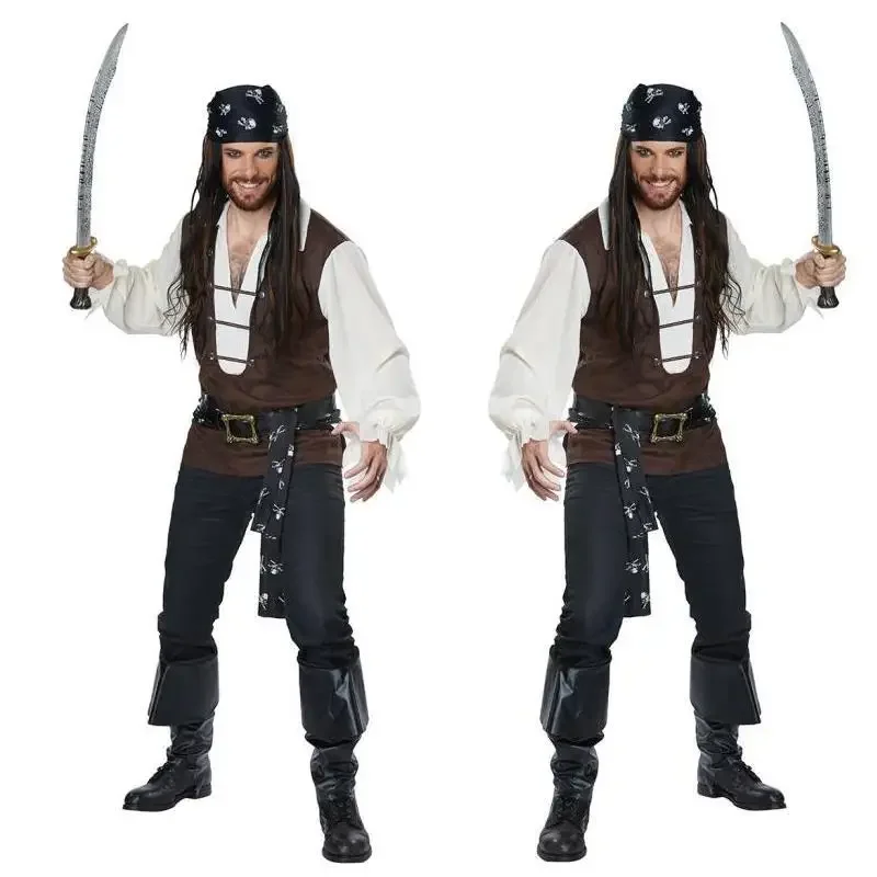 Halloween New Men Cosplay Pirate Costumes Carnival Pirate Stage Performance Costume Christmas Male Party Suit
Halloween New Men Cosplay Pirate Costumes Carnival Pirate Stage Performance Costume Christmas Male Party Suit