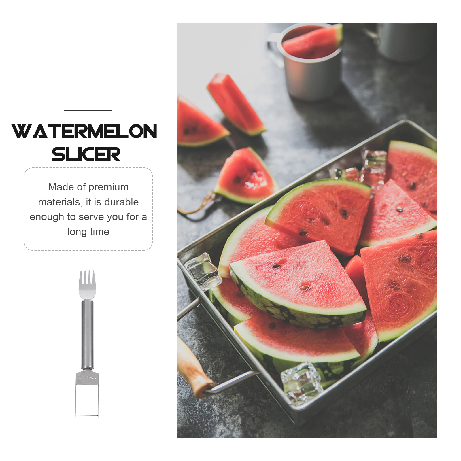 Melon Watermelon Cut Device Fruits Stainless Steel Fork Multifunction Silver
Melon Watermelon Cut Device Fruits Stainless Steel Fork Multifunction Silver