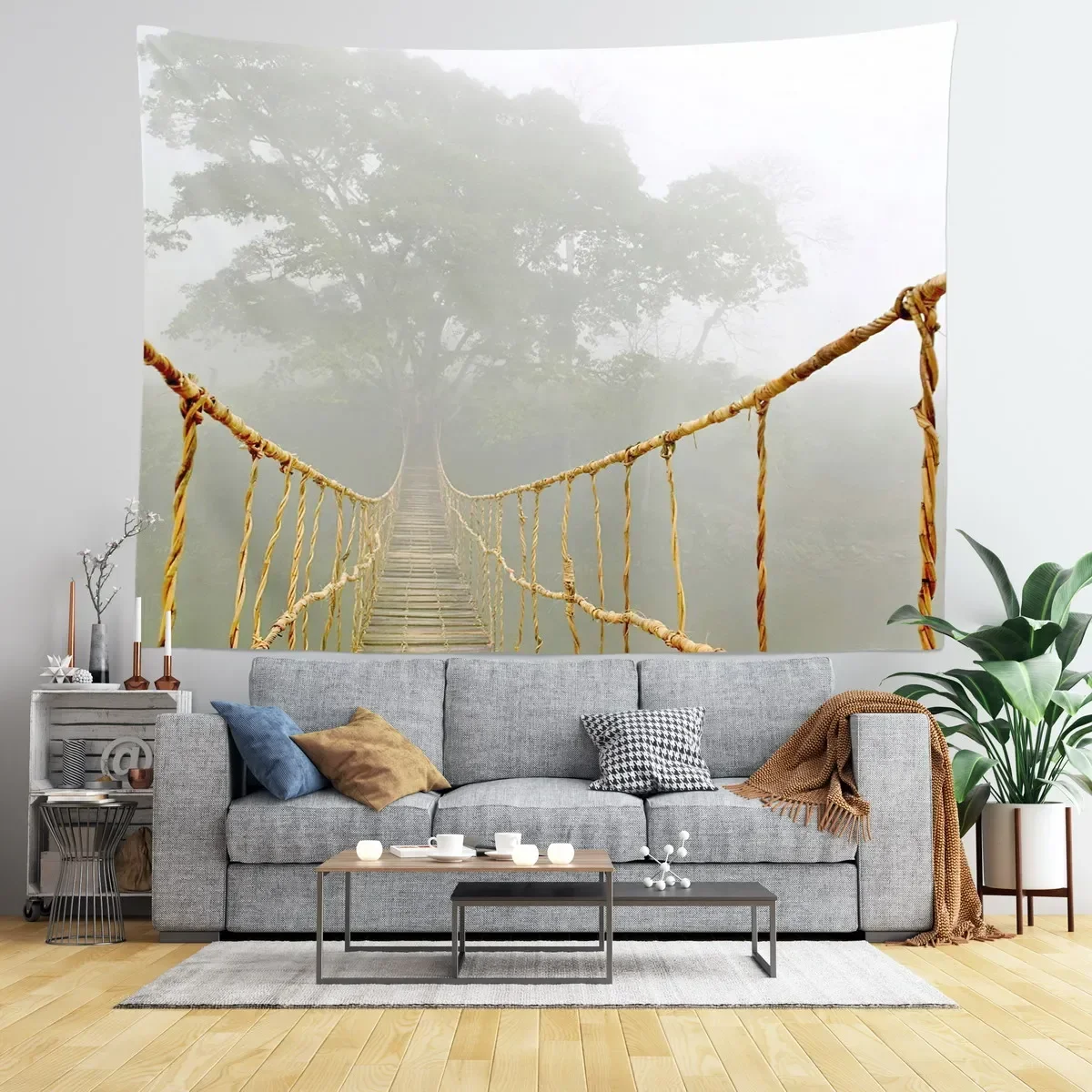Forest Suspension Bridge Rainforest Adventure Tapestry Bohemian Ornaments For Room Tapestries Bedroom Decoration Mural Tapestrie
Forest Suspension Bridge Rainforest Adventure Tapestry Bohemian Ornaments For Room Tapestries Bedroom Decoration Mural Tapestrie