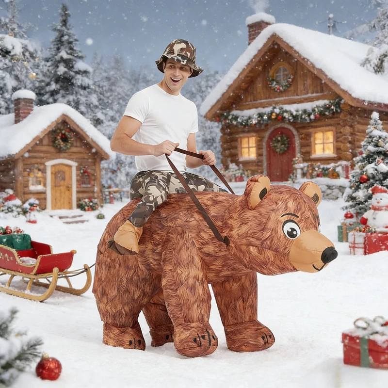 Adult inflatable riding brown bear costume–fun Christmas, Carnival, Halloween blowing suit, full body inflatable dress up unisex
Adult inflatable riding brown bear costume–fun Christmas, Carnival, Halloween blowing suit, full body inflatable dress up unisex