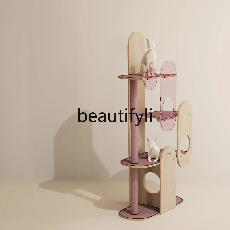 Color cat climbing frame lighthouse acrylic cat jumping platform solid wood cat nest viewing platform small household
Color cat climbing frame lighthouse acrylic cat jumping platform solid wood cat nest viewing platform small household