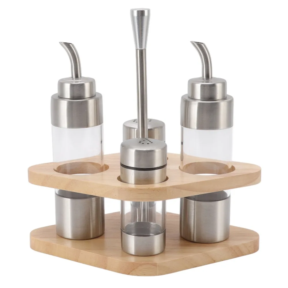 4-Pack 304 Stainless Steel Seasoning Bottle Set with Wooden Holder Durable Spice Jars Unique Shape Easy Pour Condiment Pots
4-Pack 304 Stainless Steel Seasoning Bottle Set with Wooden Holder Durable Spice Jars Unique Shape Easy Pour Condiment Pots