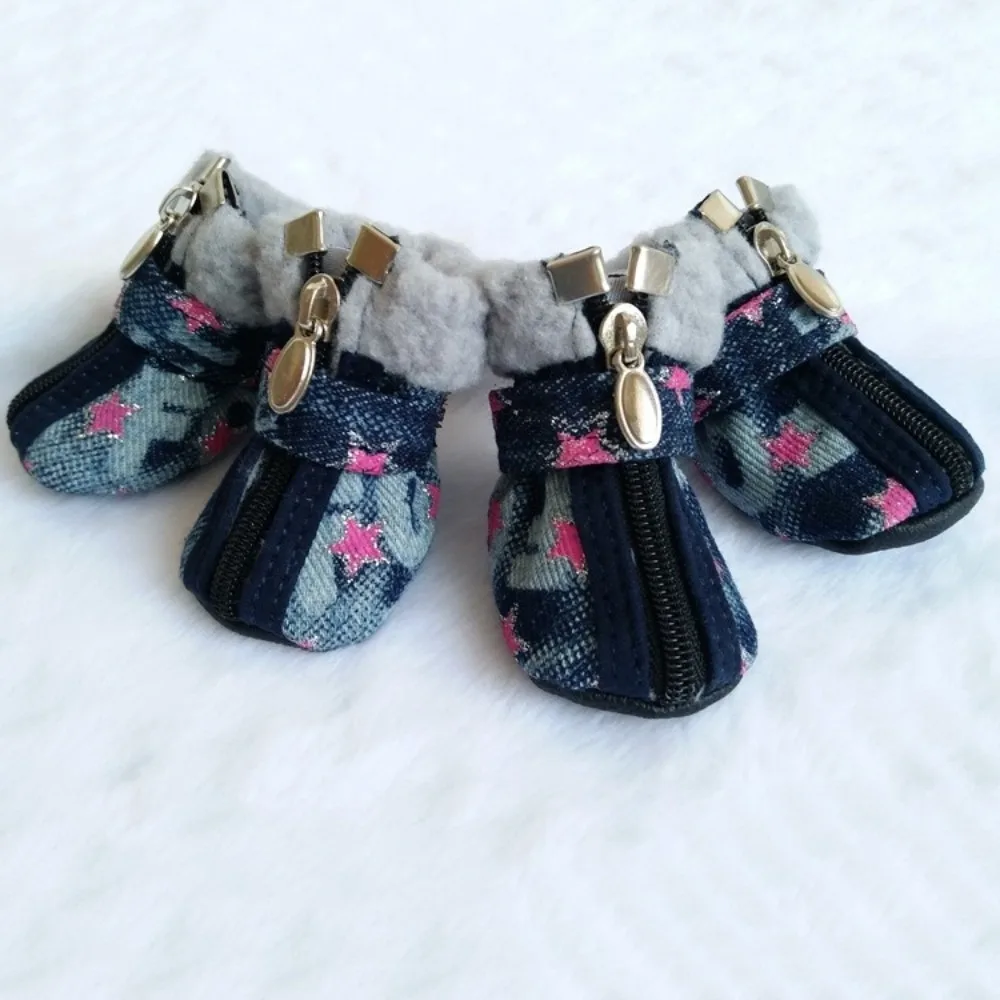 4 pieces/set Fashion Warm Dog Snow Boots Anti Slip Wear-Resistant Puppy Footwear Plush Comfortable Winter Dog Boots Fall Winter
4 pieces/set Fashion Warm Dog Snow Boots Anti Slip Wear-Resistant Puppy Footwear Plush Comfortable Winter Dog Boots Fall Winter