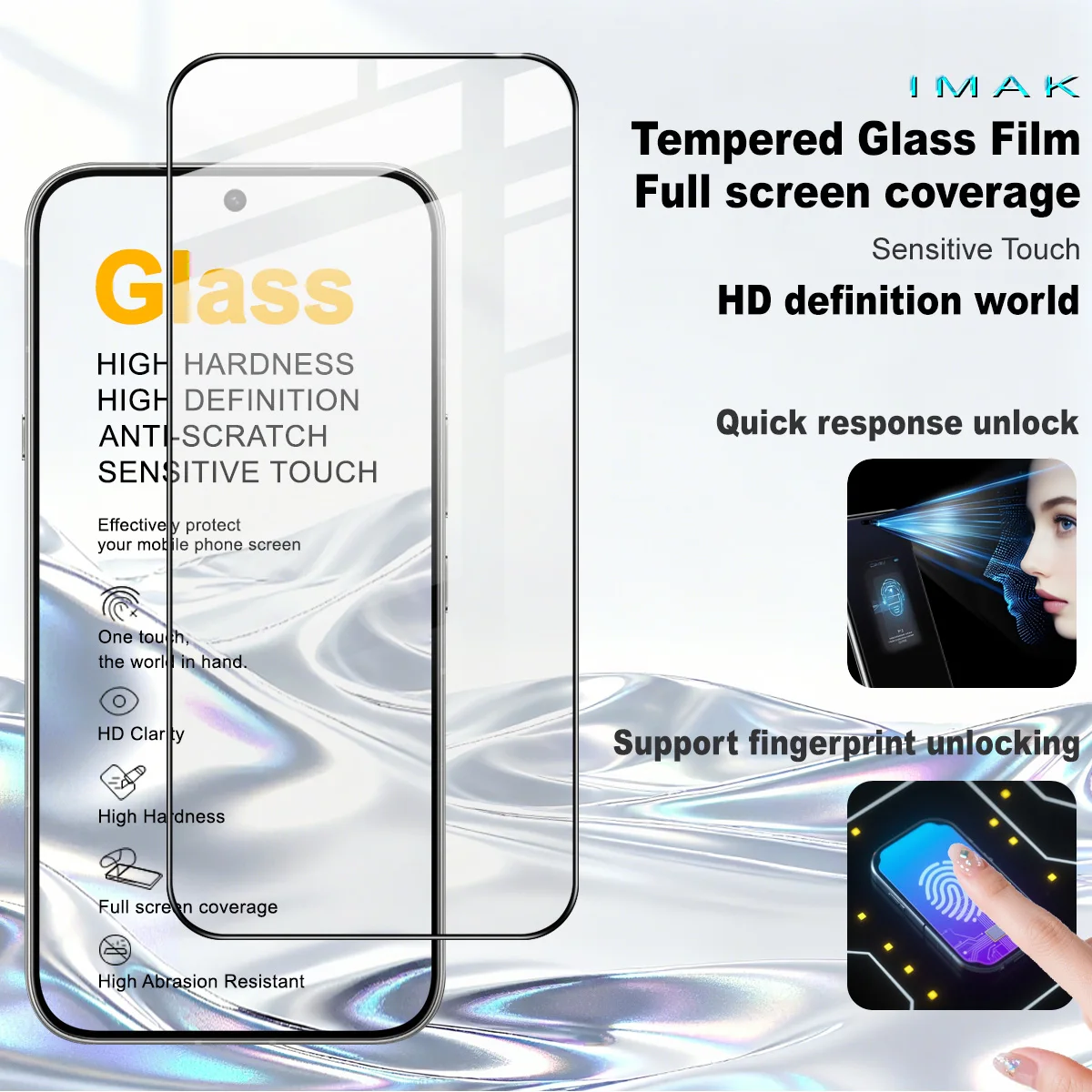 IMAK Pro+ Tempered Glass for Infinix Note 60 / Note60 Pro Screen Protector Film Support Fingerprint
IMAK Pro+ Tempered Glass for Infinix Note 60 / Note60 Pro Screen Protector Film Support Fingerprint