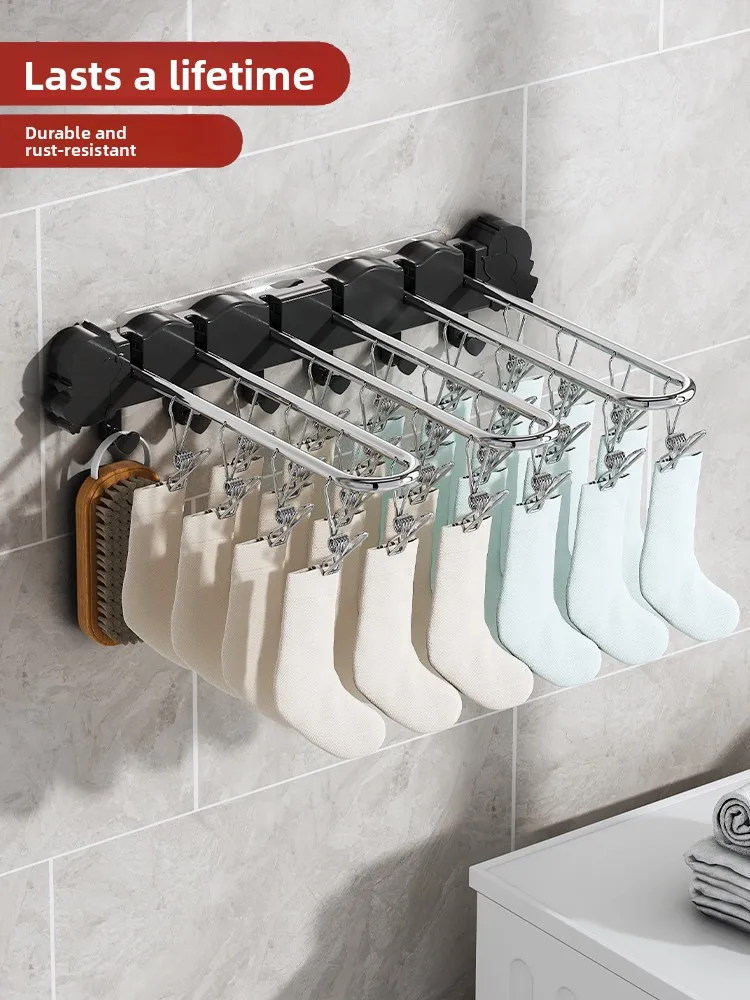 Многофункциональная настенная сушилка для белья из нержавеющей стали с зажимами для нижнего белья, не оставляющая следов, органайзер для хранения на балконе
Многофункциональная настенная сушилка для белья из нержавеющей стали с зажимами для нижнего белья, не оставляющая следов, органайзер для хранения на балконе