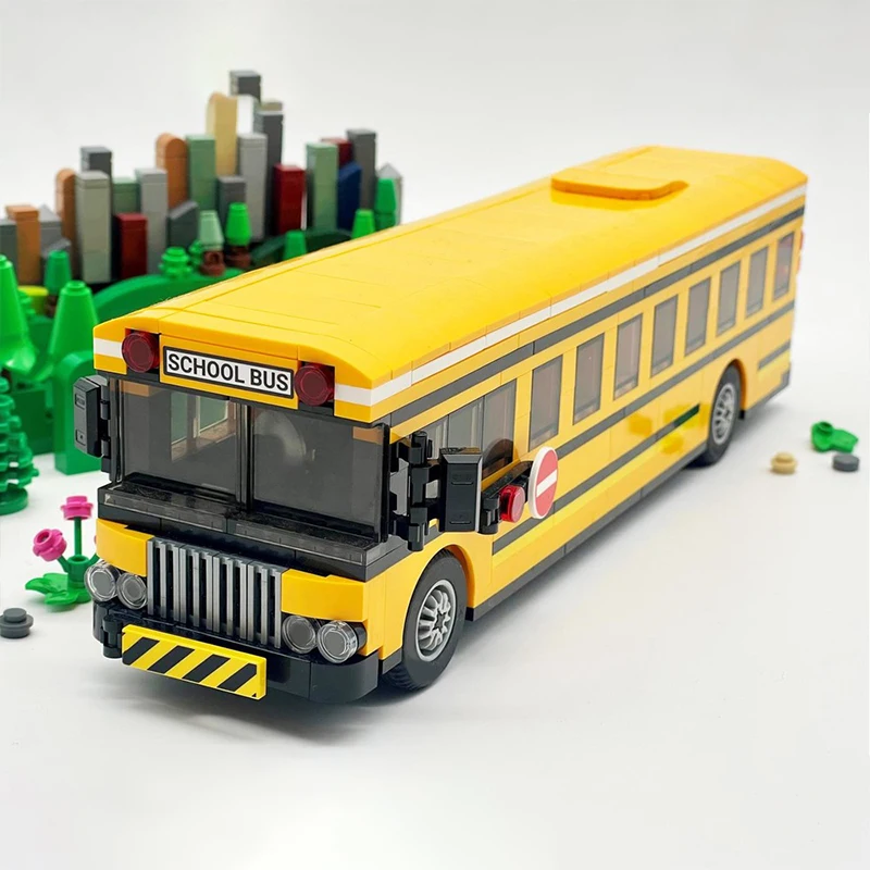 City Car Model MOC Building Bricks Yellow School Bus Modular Technology Children Holiday Gifts Assemble Toys Suit
City Car Model MOC Building Bricks Yellow School Bus Modular Technology Children Holiday Gifts Assemble Toys Suit