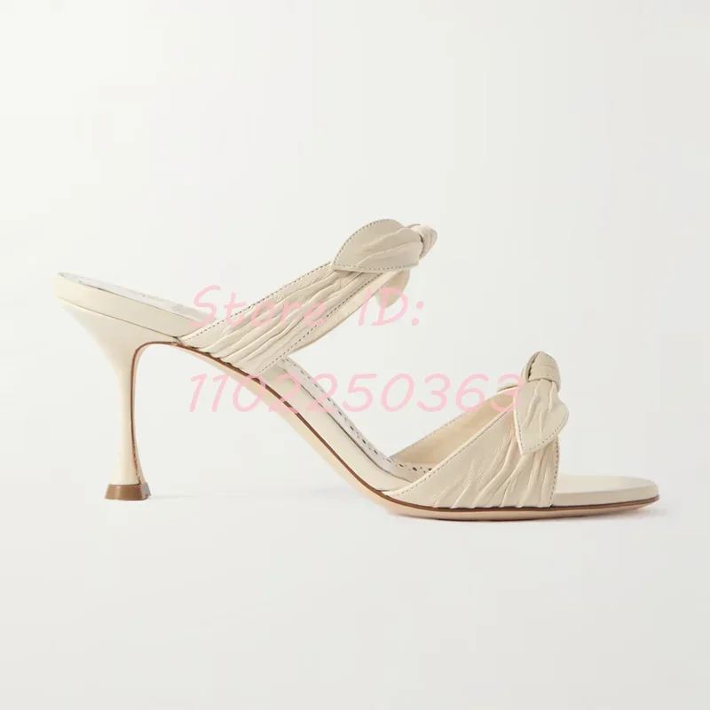 Double Bow-knot Straps Stilettos Slippers Solid PU Round Open Toe Thin High Heeled Pumps Slip-on Women Fashion Mules Shoes 2024
Double Bow-knot Straps Stilettos Slippers Solid PU Round Open Toe Thin High Heeled Pumps Slip-on Women Fashion Mules Shoes 2024