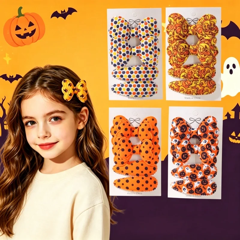 1 Set Halloween Hair Bows Clips Pumpkin Ghost Plaid Print Ribbon Hair Barrettes Kids Festival Hair Accessories Party Headwear
1 Set Halloween Hair Bows Clips Pumpkin Ghost Plaid Print Ribbon Hair Barrettes Kids Festival Hair Accessories Party Headwear