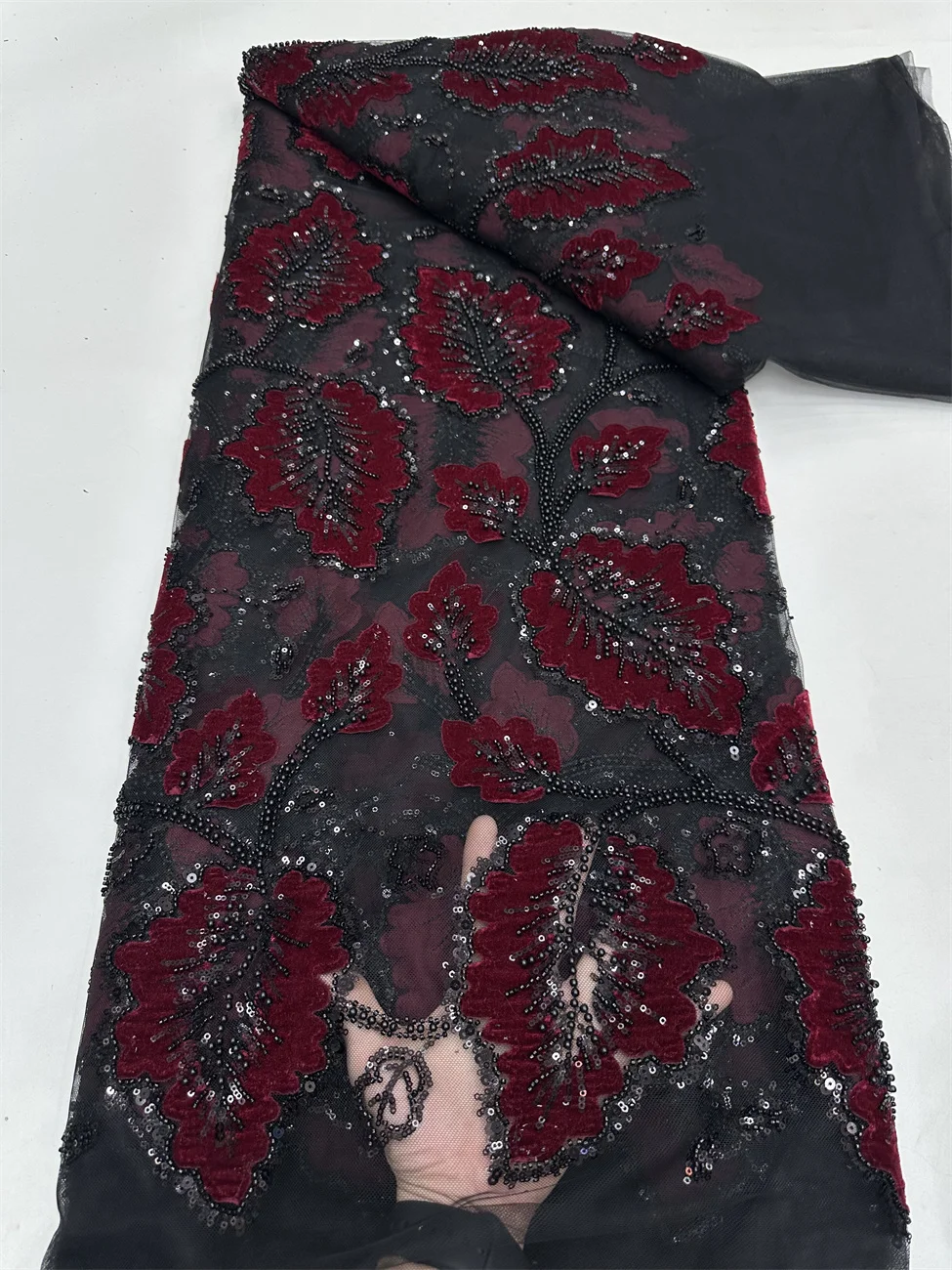 African Lace Fabric 2025 High Quality French 3D Flower Sequins Embroidery Beads Tulle Lace Fabric For Party Dress 
African Lace Fabric 2025 High Quality French 3D Flower Sequins Embroidery Beads Tulle Lace Fabric For Party Dress