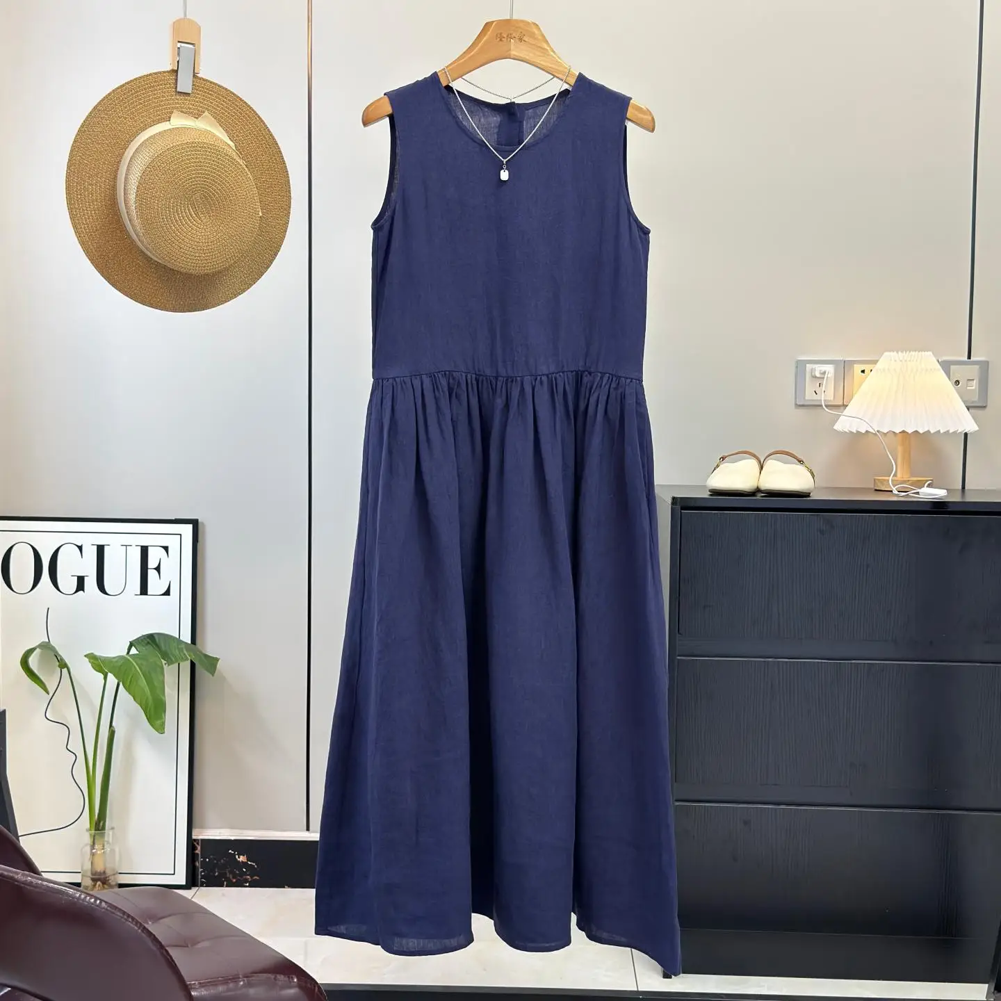 Italian Style Loose Fit Linen Sleeveless Slimming Double Raindrop Dress High Waist A-Line Skirt City Commute Dress
Italian Style Loose Fit Linen Sleeveless Slimming Double Raindrop Dress High Waist A-Line Skirt City Commute Dress