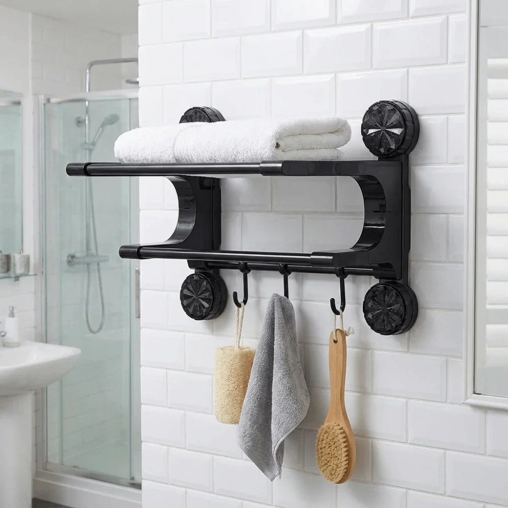 Vacuum Bathroom Towel Holder With Hook No Drilling Traceless Toilet Storage Rack Wall Mount Space Saving Suction Cup Towel Rack
Vacuum Bathroom Towel Holder With Hook No Drilling Traceless Toilet Storage Rack Wall Mount Space Saving Suction Cup Towel Rack