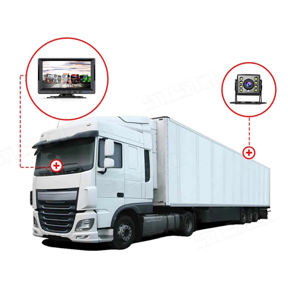 7'' Wireless AHD Backup Camera Monitor System for Trucks/Buses - BSD Alert IP68 Waterproof Night Vision Rear View DVR Recorder
7'' Wireless AHD Backup Camera Monitor System for Trucks/Buses - BSD Alert IP68 Waterproof Night Vision Rear View DVR Recorder 