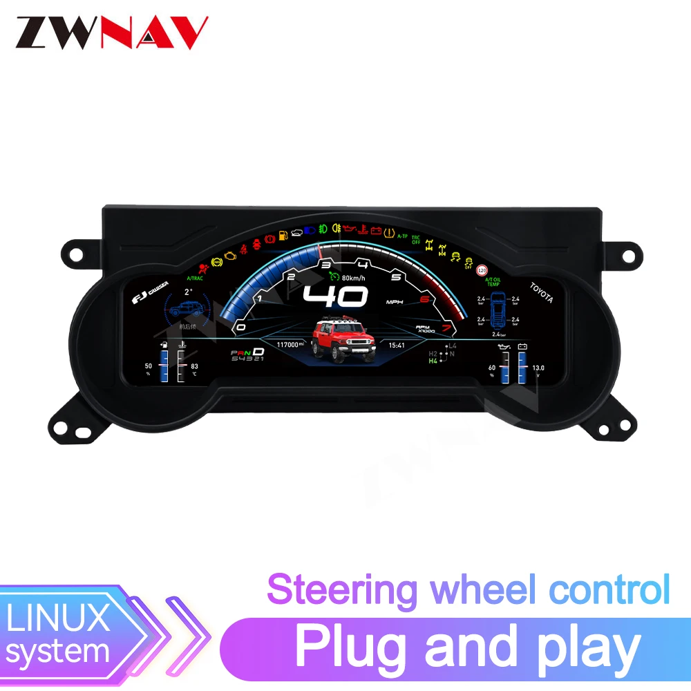 12,3-дюймовый автомобильный ЖК-дисплей, цифровая приборная панель, кластер для Toyota fj 2007-2022, автоматический спидометр, виртуальный прибор, панель, кабина
12,3-дюймовый автомобильный ЖК-дисплей, цифровая приборная панель, кластер для Toyota fj 2007-2022, автоматический спидометр, виртуальный прибор, панель, кабина