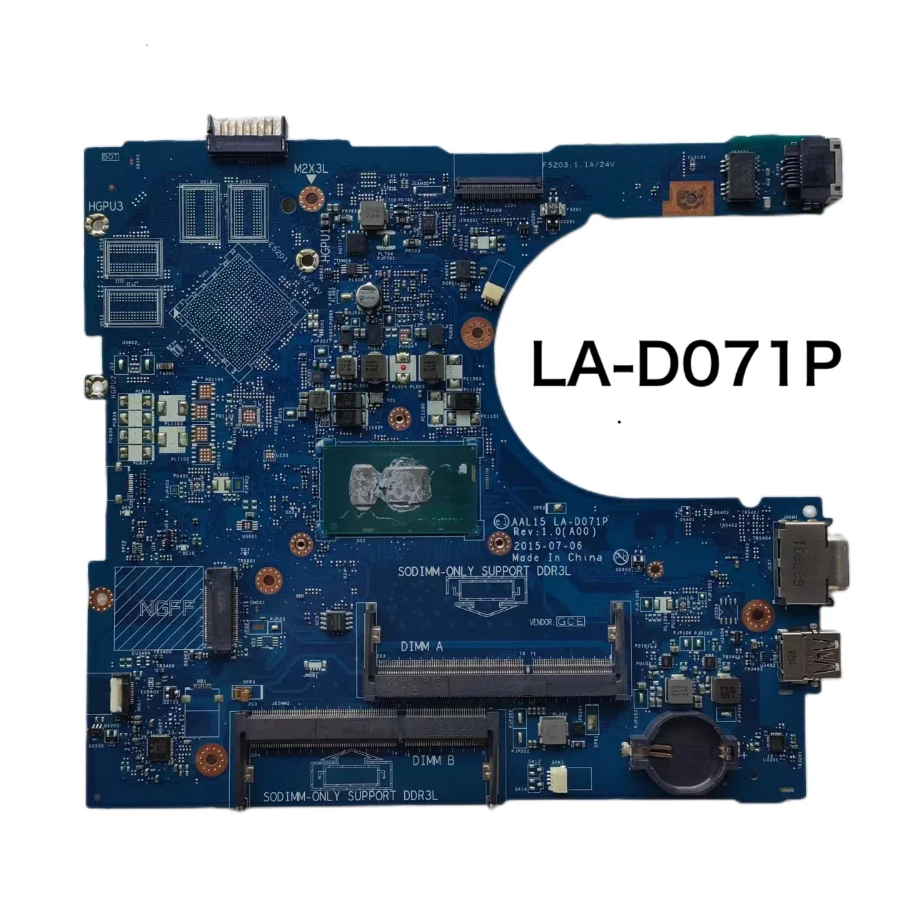 LA-D071P Подходит для материнской платы DELL Inspiron 5459 5559, AAL15 LA-D071P CN-0PW46V PW46V, материнская плата, 100% протестирована, полностью работает
LA-D071P Подходит для материнской платы DELL Inspiron 5459 5559, AAL15 LA-D071P CN-0PW46V PW46V, материнская плата, 100% протестирована, полностью работает