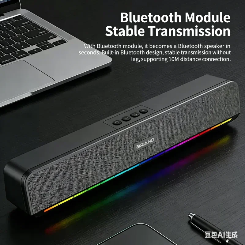 3D Computer Speakers Bluetooth 5.0 Surround Soundbar Speaker Wireless Stereo Subwoofer Support FM/USB/TF for Laptop Notebook PC
3D Computer Speakers Bluetooth 5.0 Surround Soundbar Speaker Wireless Stereo Subwoofer Support FM/USB/TF for Laptop Notebook PC