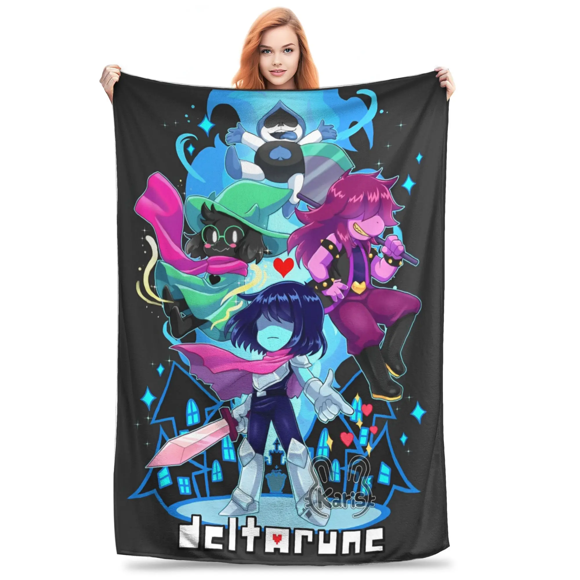 Deltarune Blanket Fleece Summer Air Conditioning Video Game Multifunction Ultra-Soft Throw Blankets for Bed Couch Rug Piece
Deltarune Blanket Fleece Summer Air Conditioning Video Game Multifunction Ultra-Soft Throw Blankets for Bed Couch Rug Piece