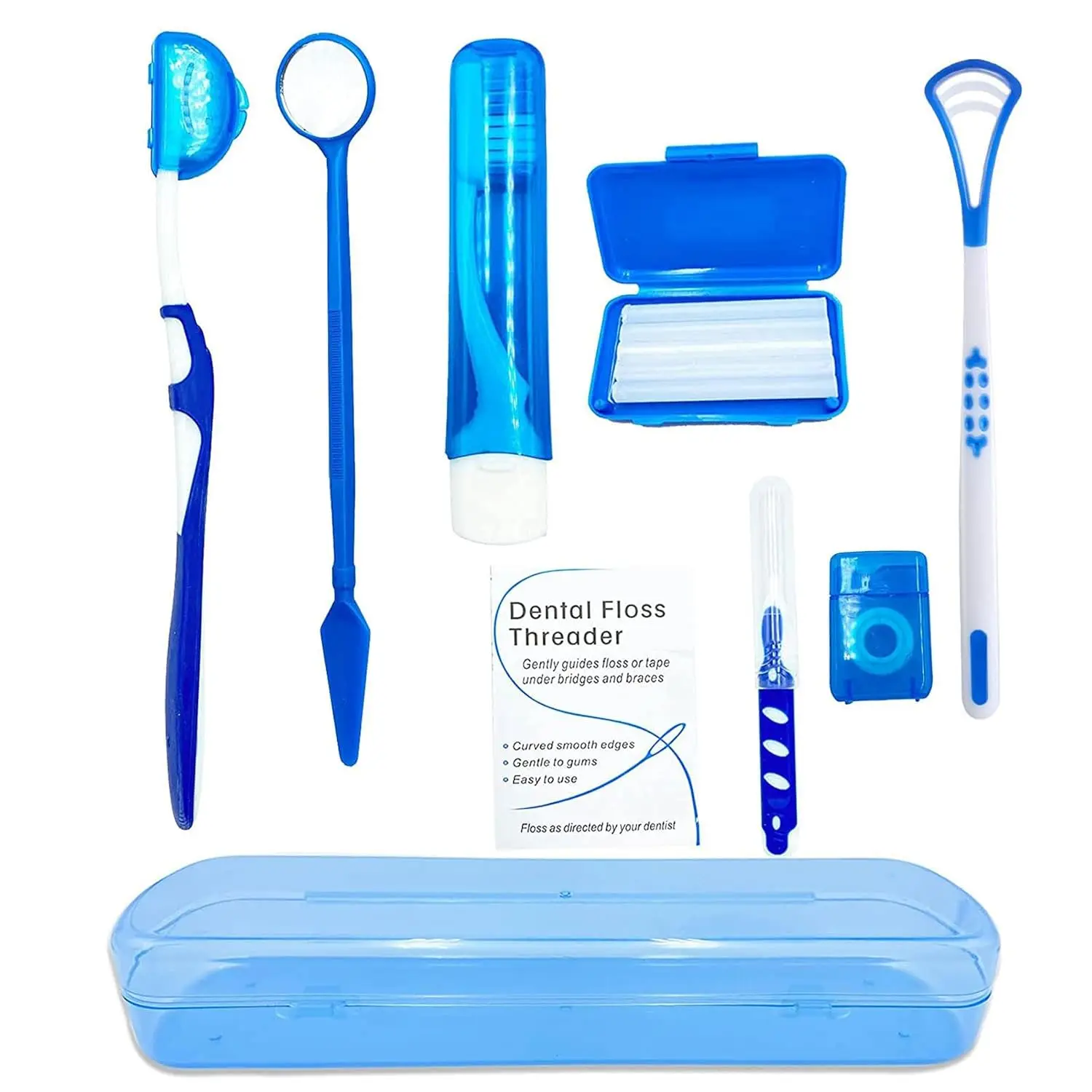 Orthodontic Oral Care Kit for Braces - Interdental Brush, Dental Wax, Floss & Toothbrush, Blue
Orthodontic Oral Care Kit for Braces - Interdental Brush, Dental Wax, Floss & Toothbrush, Blue