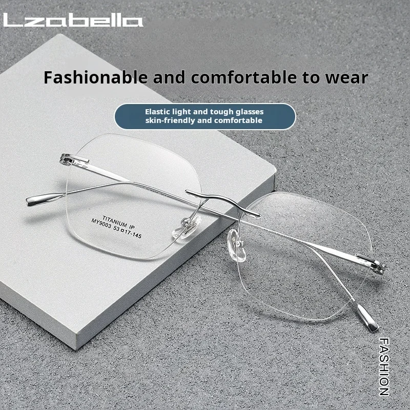 Lzabell Ultralight Pure Titanium Rimless Glasses Frames Casual and Comfortable Men Women's Custom Prescription Glasses New 9003
Lzabell Ultralight Pure Titanium Rimless Glasses Frames Casual and Comfortable Men Women's Custom Prescription Glasses New 9003