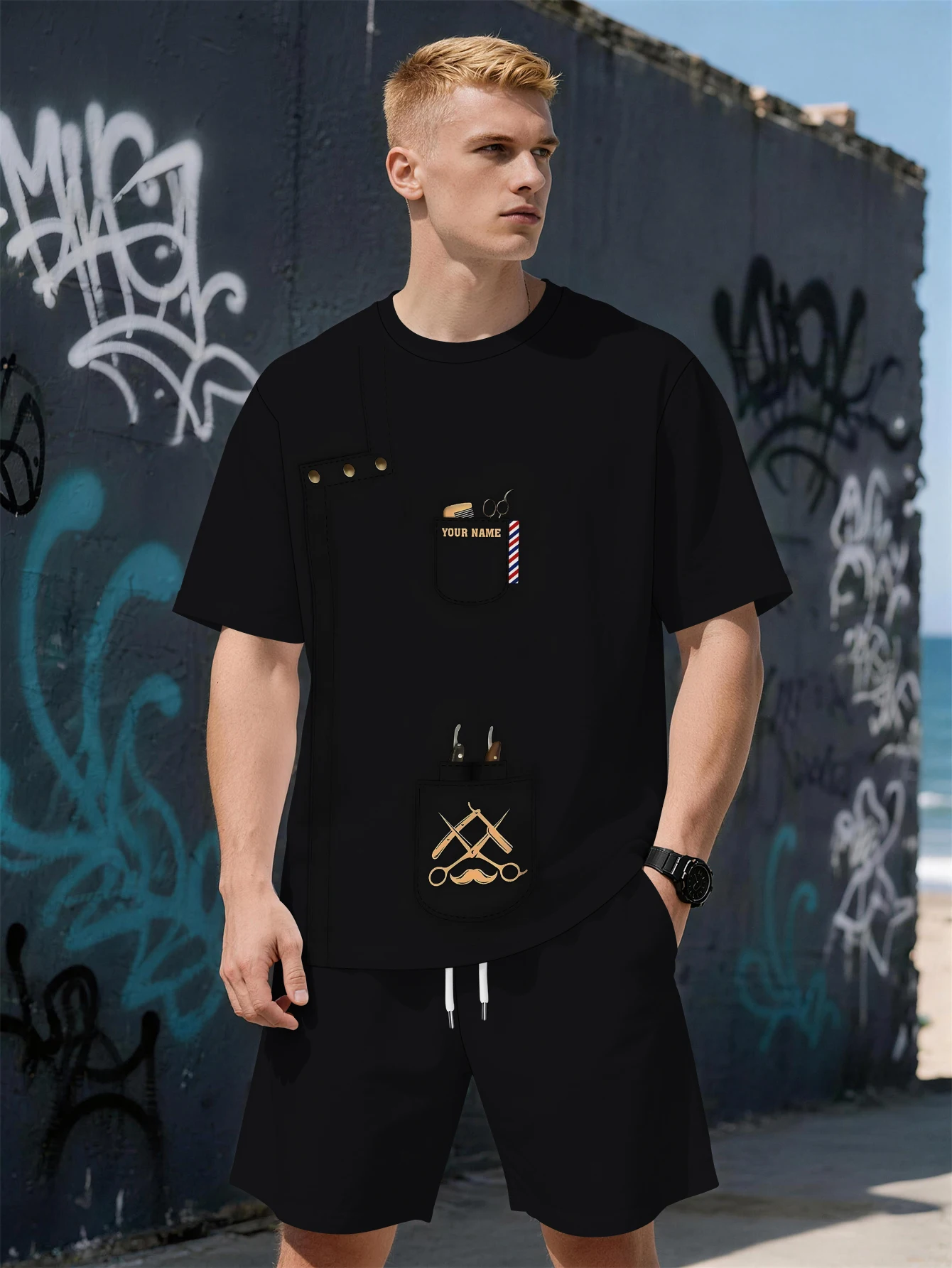 2026 Summer New Men's Short-Sleeved Set - 3D Trendy Brand Simple Print Casual Fashion Street Style Comfortable and Soft
2026 Summer New Men's Short-Sleeved Set - 3D Trendy Brand Simple Print Casual Fashion Street Style Comfortable and Soft