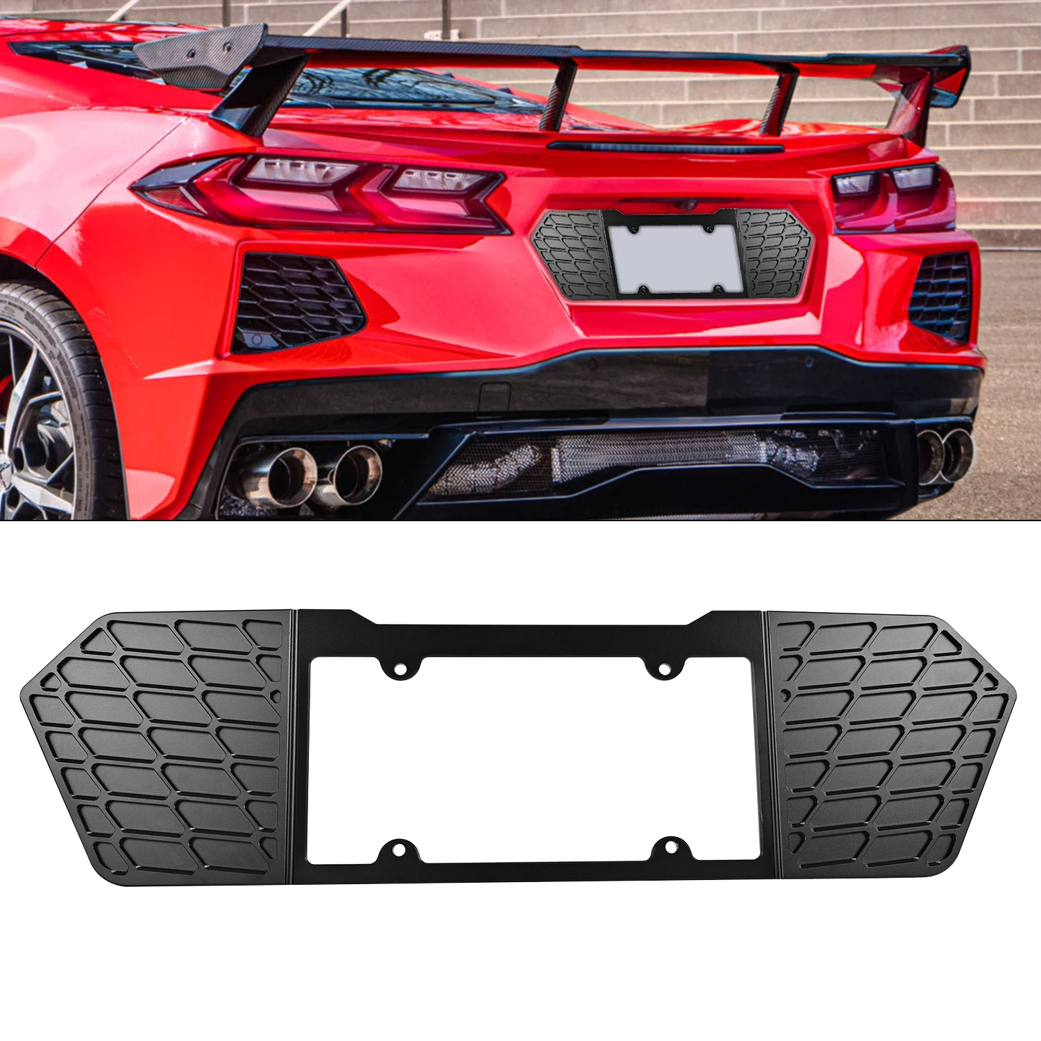 Car Rear Bumper License Plate Frame Cover Trim Black ABS Accessories For Chevrolet Corvette C8 2020 2021 2022 2023 2024 2025
Car Rear Bumper License Plate Frame Cover Trim Black ABS Accessories For Chevrolet Corvette C8 2020 2021 2022 2023 2024 2025