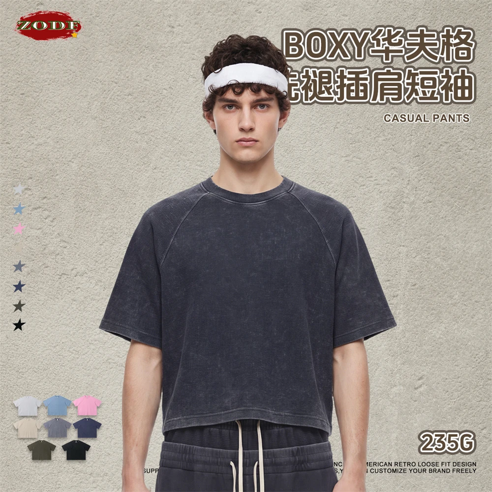 ZODF Vintage 2026 Summer Boxyfit Washed Waffle T Shirts For Man Unisex 235gsm Raglan Sleeve Distressed Loose T-Shirt Tees HY1233
ZODF Vintage 2026 Summer Boxyfit Washed Waffle T Shirts For Man Unisex 235gsm Raglan Sleeve Distressed Loose T-Shirt Tees HY1233
