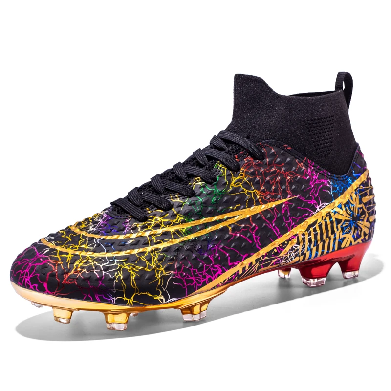 Men's High Top Soccer Shoes Non Slip Spike Football Boots Gold Plated Soles Professional Adult Training Shoes Outdoor Sneakers
Men's High Top Soccer Shoes Non Slip Spike Football Boots Gold Plated Soles Professional Adult Training Shoes Outdoor Sneakers