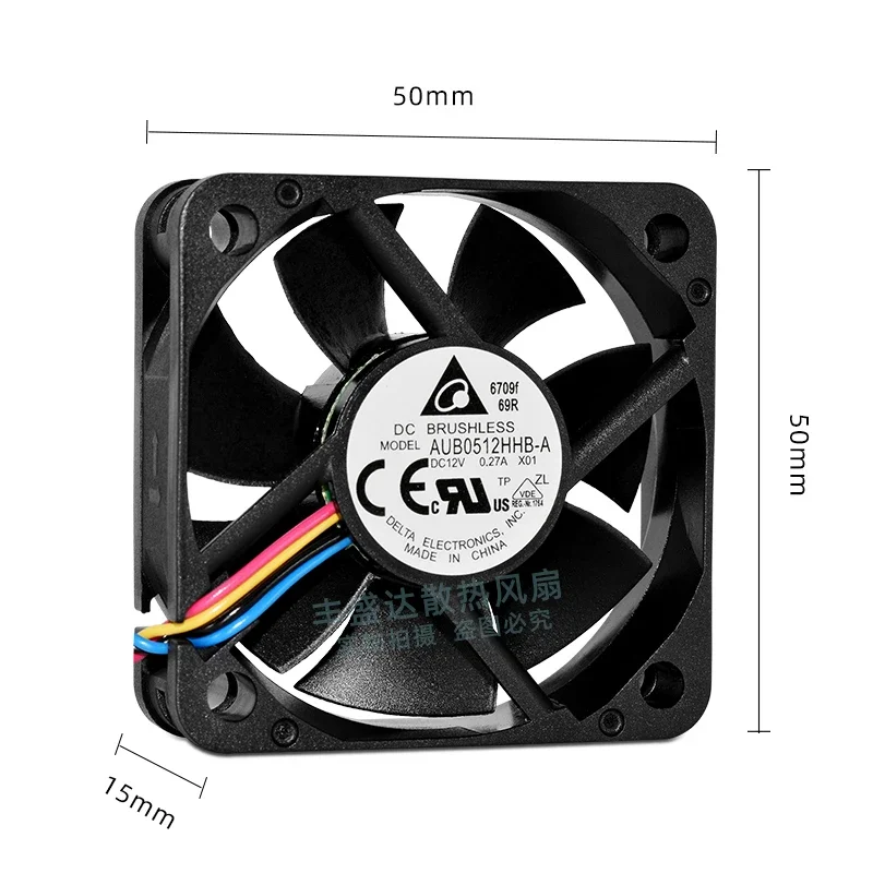 Delta Electronics AUB0512HHB-A DC 12V 0.27A 50x50x15mm 4-Wire Server Cooling Fan
Delta Electronics AUB0512HHB-A DC 12V 0.27A 50x50x15mm 4-Wire Server Cooling Fan