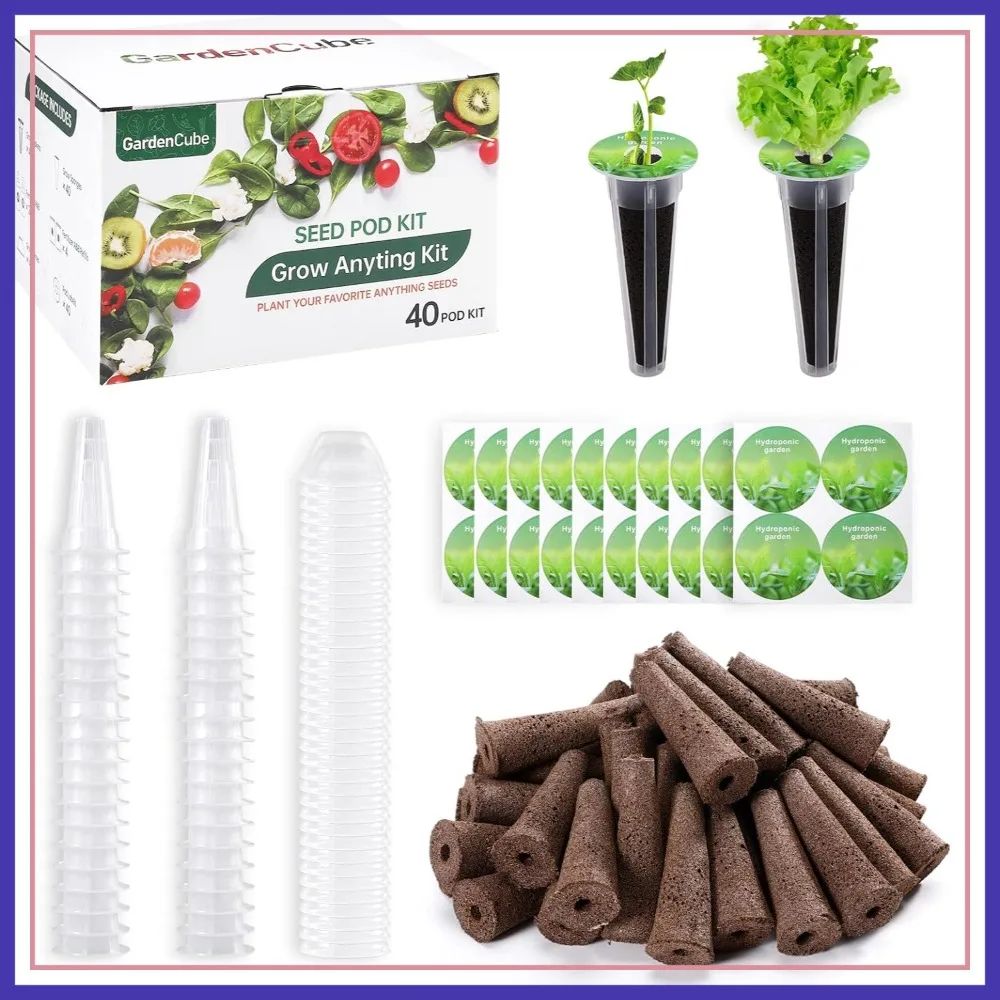 160pcs Hydroponic Pods Kit: 40 Grow Sponges, 40 Baskets, 40 Domes, 40 Labels - Compatible with All Brands
160pcs Hydroponic Pods Kit: 40 Grow Sponges, 40 Baskets, 40 Domes, 40 Labels - Compatible with All Brands