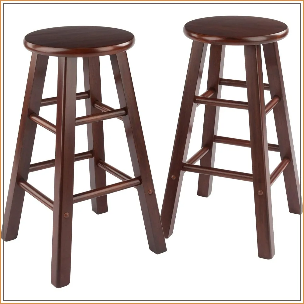2-Piece Counter Stool Set, 24" Walnut, Classic Backless Bar Chairs for Kitchen & Dining, Home, Dorm, Apartment
2-Piece Counter Stool Set, 24" Walnut, Classic Backless Bar Chairs for Kitchen & Dining, Home, Dorm, Apartment