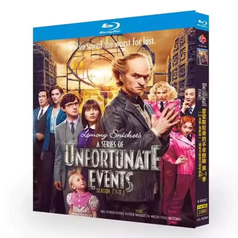 BD Blu-ray Disc The Unfortunate Adventures of Ramon Snicket Seasons 1–3 and Movie Version American TV Series 1080p Disc
BD Blu-ray Disc The Unfortunate Adventures of Ramon Snicket Seasons 1–3 and Movie Version American TV Series 1080p Disc