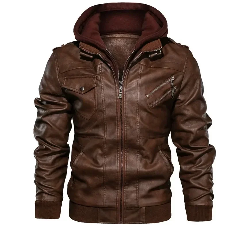 Male Warm Vintage Motorcycle Business Overcoats Men Hooded Slim Leather Jackets Men Casual PU Leather Hooded Autumn Winter Coats
Male Warm Vintage Motorcycle Business Overcoats Men Hooded Slim Leather Jackets Men Casual PU Leather Hooded Autumn Winter Coats