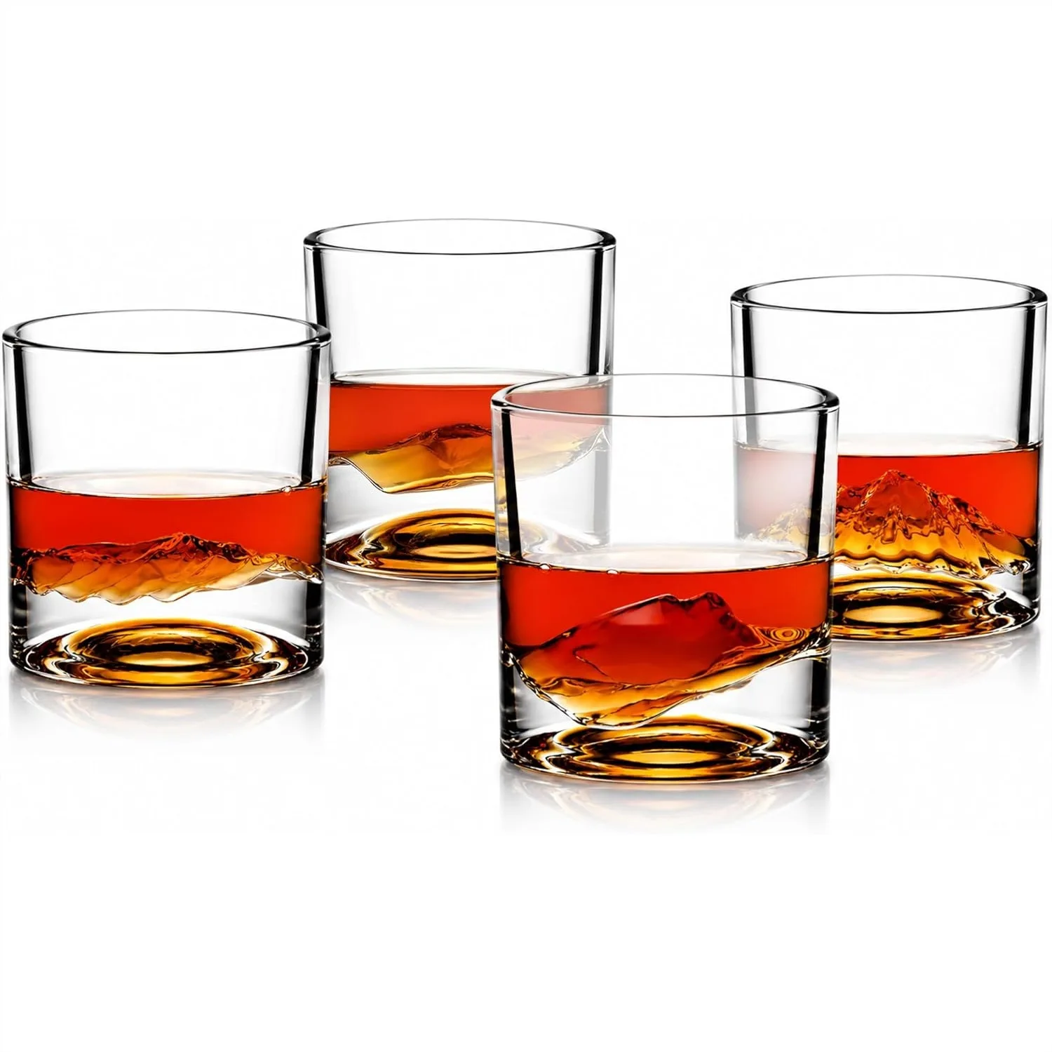Whiskey Glasses for Dad, 3D Mountain Design Set of 4, Thick Crystal Bourbon Cocktail Glasses, Chills in 18 Seconds Without Ice
Whiskey Glasses for Dad, 3D Mountain Design Set of 4, Thick Crystal Bourbon Cocktail Glasses, Chills in 18 Seconds Without Ice